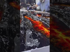 深い 溶液 を 流す 樹脂 を 用い て 境界 を 広める